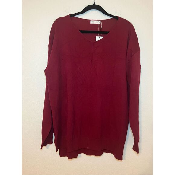 NWT V Neck Sweater for Women Fall Lightweight Knit Pullover Sweater - Picture 2 of 5